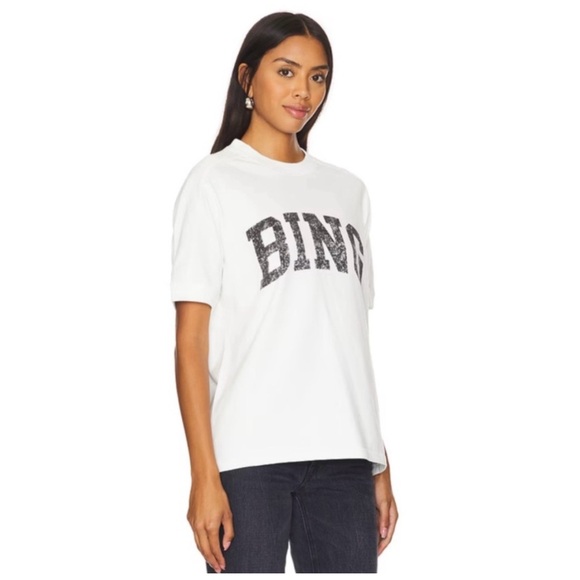 NEW NWT Anine Bing Jaylin BING Tee in Ivory - Picture 3 of 5